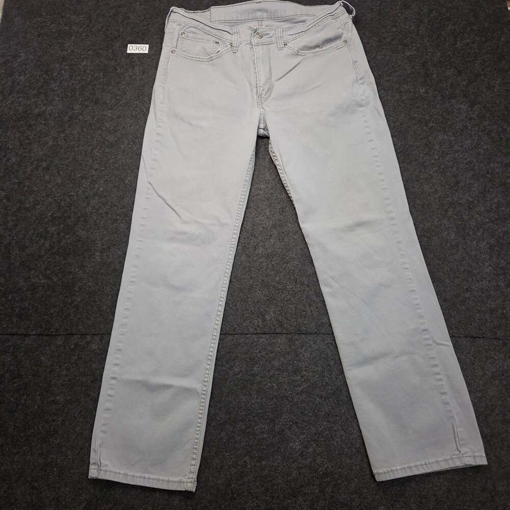 Levis Pants Mens 32x29 Gray Straight Twill Casual Workwear